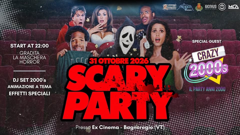 Evento Scary Party – Halloween W – Crazy 2000’S Bagnoregio (Vt) Locandina Scary Party – Halloween W – Crazy 2000’S Bagnoregio (Vt) - sabato 31 ottobre ore 22:00 - 00:00