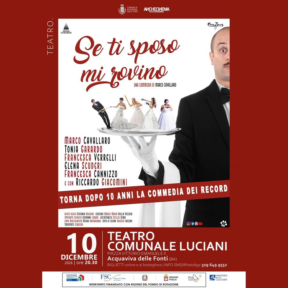 Evento Se ti sposo mi rovino La commedia dei record Locandina Se ti sposo mi rovino La commedia dei record - giovedì 10 dicembre ore 20:30 - 22:30
