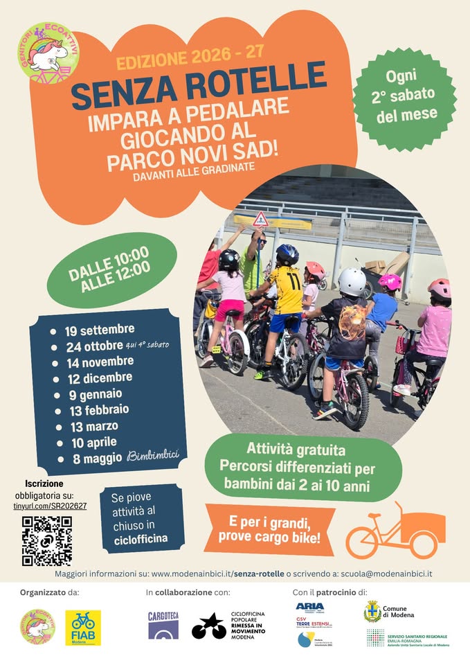 Evento Senza Rotelle Locandina Senza Rotelle - sabato 24 ottobre ore 10:00 - 12:00