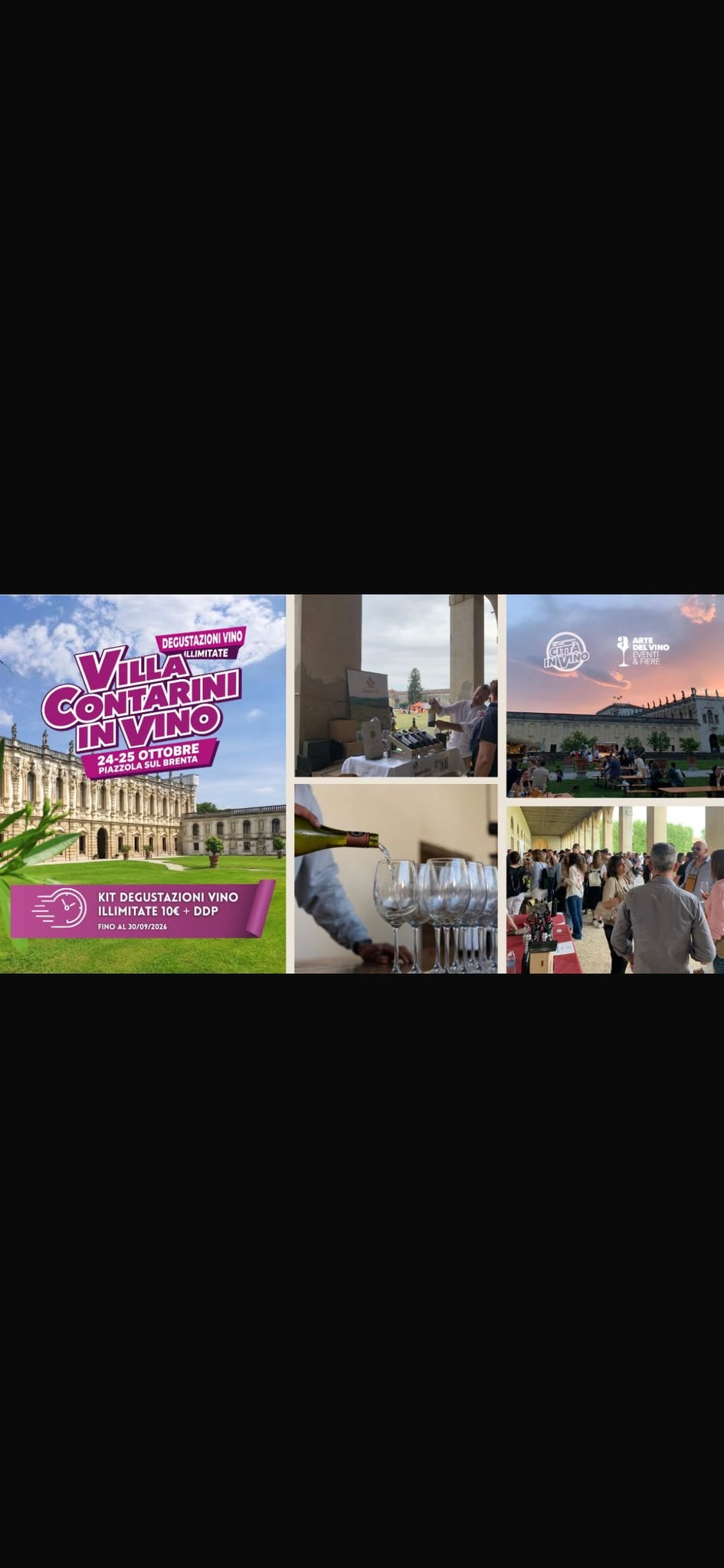 Evento Villa Contarini In Vino Locandina Villa Contarini In Vino - da sabato 24 ottobre - domenica 25 ottobre 2026 ore 12:00 ore 19:00